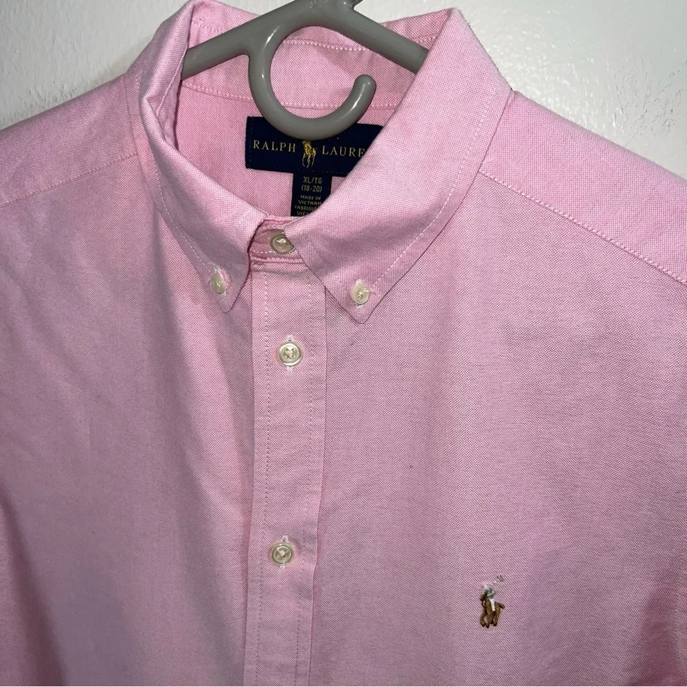 The Iconic Oxford Shirt by Ralph Lauren in New Rose size XL 18/20 - Picture 5 of 8